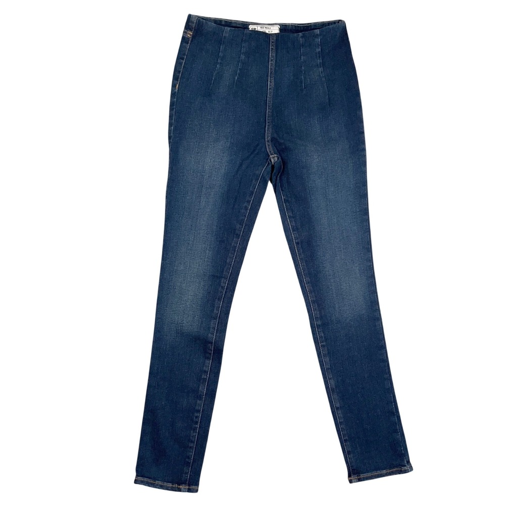 Free People Pull On Skinny Jeans Womens 27 Blue High Rise Stretch OB762934 NWT‎